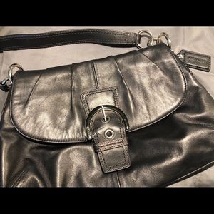 Coach black over shoulder handbag